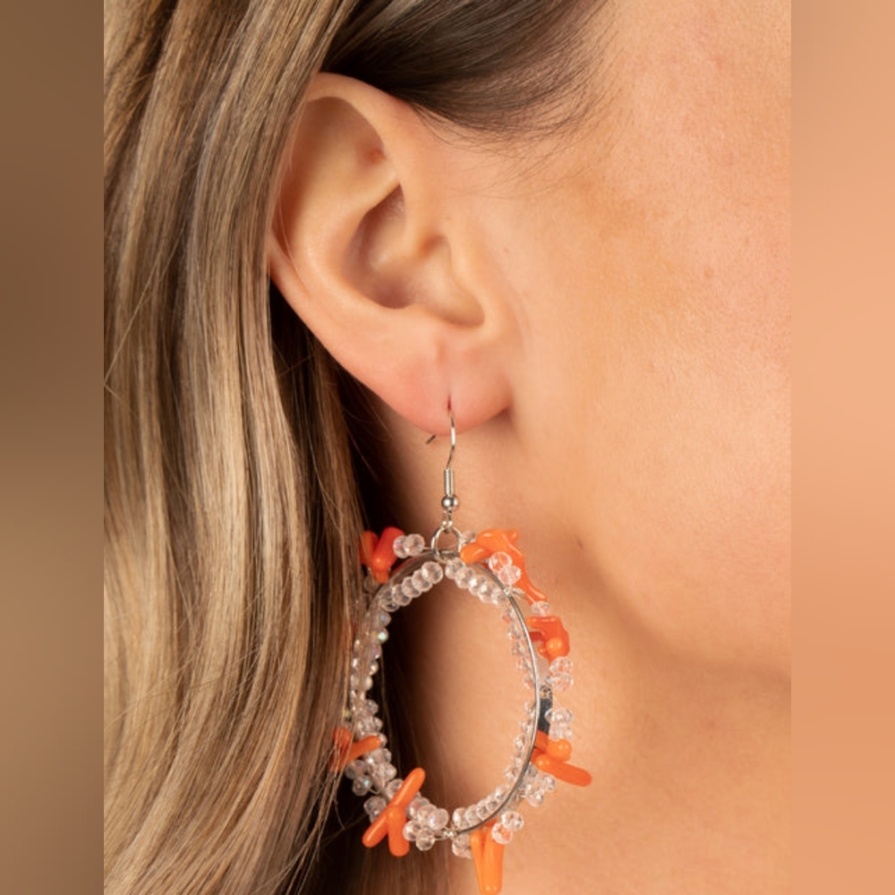 Ocean Surf - Orange ♥ Earrings